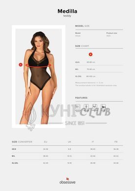 Боді Obsessive Medilla teddy XS/S 107067 фото
