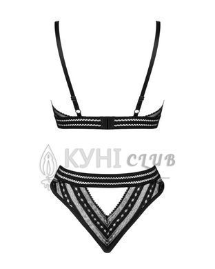 Комплект білизни Obsessive Natilya 2-pcs set XS/S, black, бюстгальтер, трусики 105695 фото