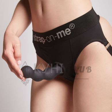 Насадка для страпона Strap-On-Me Dildo Plug Balls Black XL 107017 фото