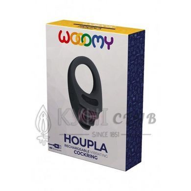 Ерекційне віброкільце Wooomy Houpla, 10 режимів вібрації, діаметр 3 см 105423 фото