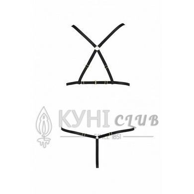 Комплект білизни зі стреп Passion Exclusive ARMANDA SET S/M, black 104331 фото