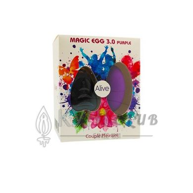 Виброяйцо Alive Magic Egg 3.0 Purple с пультом ДУ, на батарейках 108850 фото