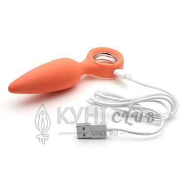 Анальна вібропробка KISTOY Orville Orange, діаметр 3 см 100602 фото