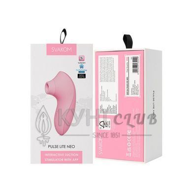 Вакуумний стимулятор Svakom Pulse Lite Neo Pale Rosette керується зі смартфона 105311 фото