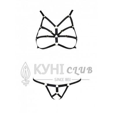 Комплект білизни зі стреп Passion Exclusive ARMANDA SET S/M, black 104331 фото