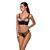 Комплект из эко-кожи с люверсами и ремешками Malwia Bikini black L/XL &mdash; Passion, бра и трусики 103660 фото