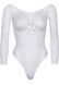 Эротическое боди-бодистокинг Leg Avenue Snap crotch thong back teddy White S/M 107153 фото 3