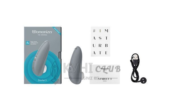Вакуумний кліторальний стимулятор Womanizer Starlet 3 GREY 106769 фото