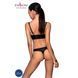 Комплект из эко-кожи с люверсами и ремешками Malwia Bikini black L/XL &mdash; Passion, бра и трусики 103660 фото 2