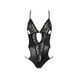 Боді з імітацією шкіри і стрепами Passion ASUNA BODY S/M, black 102120 фото 3