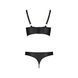 Комплект из эко-кожи с люверсами и ремешками Malwia Bikini black L/XL &mdash; Passion, бра и трусики 103660 фото 4