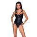 Боди из эко-кожи и кружева Loona Body black L/XL - Passion 102941 фото 1