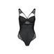 Боди из эко-кожи и кружева Loona Body black L/XL - Passion 102941 фото 3