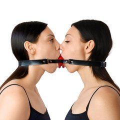 Подвійний кляп Art of Sex - Twins, натуральна шкіра 107651 фото