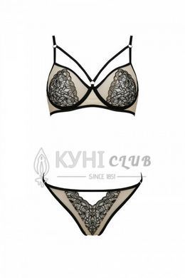 Комплект Passion LORINA SET, XXL/XXXL, beige, бюстгальтер та трусики 107720 фото
