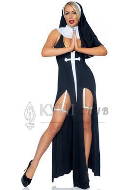 Костюм монашки-грішниці Leg Avenue Sultry Sinner L, сукня, головний убір, комір 105896 фото
