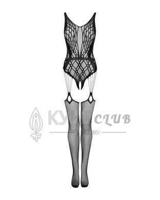 Бодистокинг Obsessive Bodystocking G324 S/M/L black, силуэтный рисунок 105229 фото