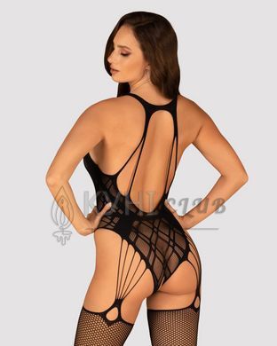 Бодистокинг Obsessive Bodystocking G324 S/M/L black, силуэтный рисунок 105229 фото