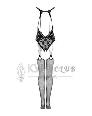 Бодистокинг Obsessive Bodystocking G324 S/M/L black, силуэтный рисунок 105229 фото
