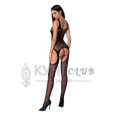 Бодистокинг Passion BS057 black, комбинезон, имитация чулок и пояса 100739 фото