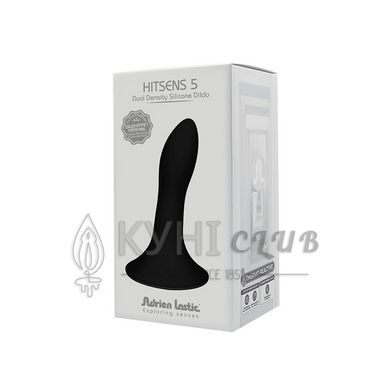 Дилдо с присоской Adrien Lastic Hitsens 5 Black, отлично для страпона, диаметр 2,4см, длина 13см 108851 фото