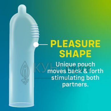 Презерватив ONE Pleasure Plus, 1 шт, з ребристою ділянкою на кінці, зі змазкою 109823 фото