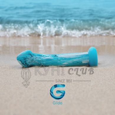 Стеклянный дилдо Gildo Ocean Ripple, объемная головка, идеально для точки G 106907 фото