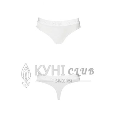 Трусики-бразиліана з бавовни Passion PS005 PANTIES L, white 102218 фото