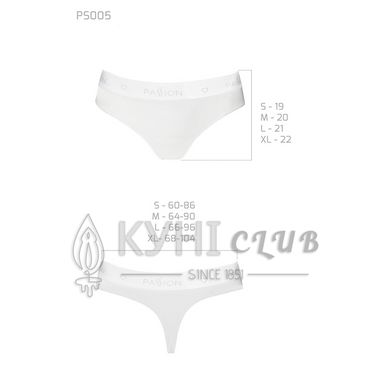 Трусики-бразилиана из хлопка Passion PS005 PANTIES white, size L 102218 фото