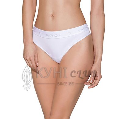 Трусики-бразилиана из хлопка Passion PS005 PANTIES white, size L 102218 фото