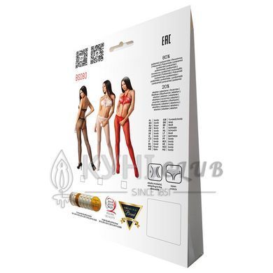 Відкритий бодістокінг Passion BS080 red 102588 фото