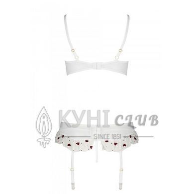 Сексуальний комплект з поясом для панчіх Passion LOVELIA SET L/XL, white 102640 фото
