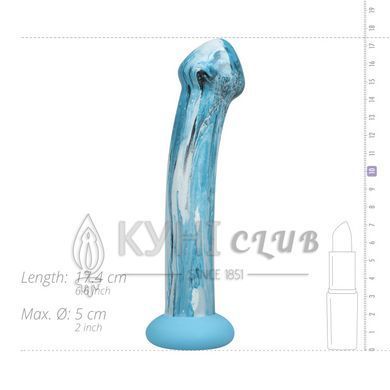 Стеклянный дилдо Gildo Ocean Ripple, объемная головка, идеально для точки G 106907 фото