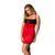 Сорочка приталенная с открытой спиной LENA CHEMISE red 6XL/7XL - Passion, трусики 101414 фото