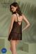 Пеньюар Passion DROSERA CHEMISE black, L/XL, кружевной лиф со стрепами, трусики в комплекте 108495 фото 7