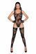 Боді Noir Handmade F242 Tulle body with patterned flock embroidery, L 108151 фото 3