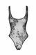 Боді Noir Handmade F242 Tulle body with patterned flock embroidery, L 108151 фото 6