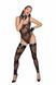 Боді Noir Handmade F242 Tulle body with patterned flock embroidery, L 108151 фото 4