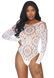 Еротичне боді-бодістокінг Leg Avenue Snap crotch thong back teddy White M/L 107154 фото 1