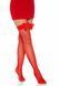 Панчохи-сітка з атласним бантиком Leg Avenue Fishnet Thigh Highs With Bow One size, Red 105979 фото 4