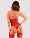 Прозрачный корсет Obsessive Lacelove corset XS/S Red, кружево, подвязки для чулок 106651 фото 7