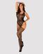 Бодистокинг Obsessive Bodystocking G324 S/M/L black, силуэтный рисунок 105229 фото 3