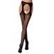 Эротические колготки-бодистокинг Passion S018 black, имитация чулок с вертикальными полосками и пояс 100806 фото 1