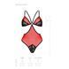 Напівпрозоре боді з мереживом Passion PEONIA BODY XXL/XXXL red 106332 фото 5