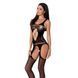 Бодистокинг Passion BS057 black, комбинезон, имитация чулок и пояса 100739 фото 1
