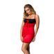 Сорочка приталена з відкритою спиною Passion LENA CHEMISE 6XL/7XL, red, трусики 101414 фото 1