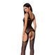 Бодистокинг Passion BS057 black, комбинезон, имитация чулок и пояса 100739 фото 2