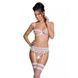 Сексуальний комплект з поясом для панчіх Passion LOVELIA SET L/XL, white 102640 фото 1