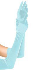 Довгі атласні рукавички Leg Avenue Extra Long Satin Gloves, One Size, світло-блакитні 107105 фото