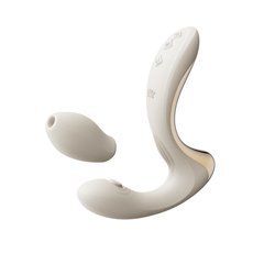 Вібратор-пульсатор з вакуумною насадкою Zalo &ndash; Talis G-Spot PulseWave Vibrator Ivory White 109883 фото